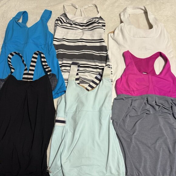 Lot of 6 Women's Lululemon Tops Tank Tops Racer Back Yoga Workout Size 6 - Picture 1 of 11